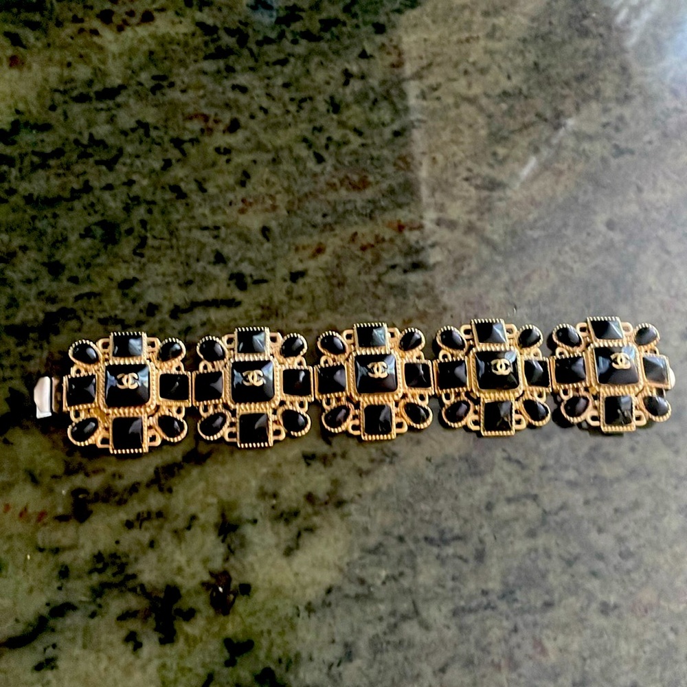 Chanel buttons make into bracelet